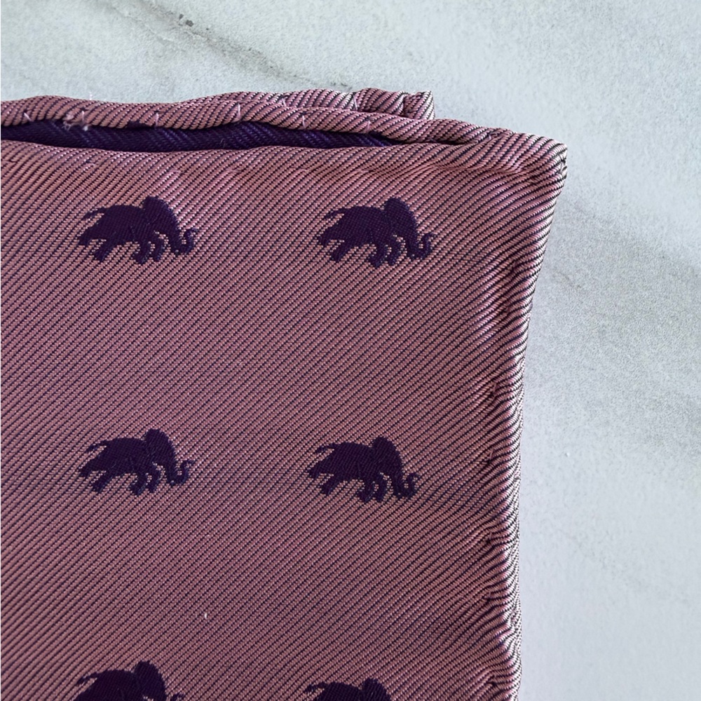 Eton Purple Patterned Pocket Square - image 5